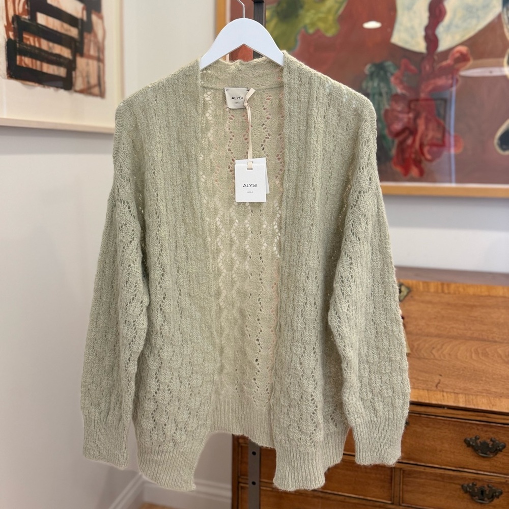 ALYSI Alpaca Cardigan - Pistachio